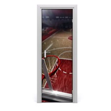 Tulup Autocollant de porte 75x205 cm autocollant - Terrain de basketball