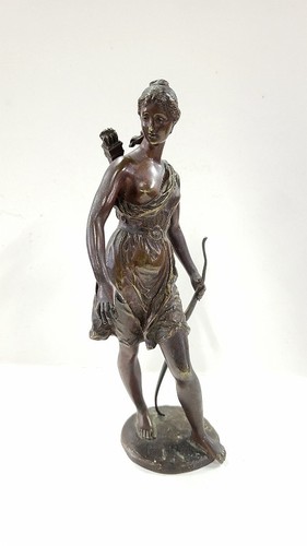 Statue bronze diane la - statue, en
