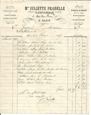 Agen (47) Facture 1877