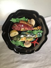 Vallauris D’Art Lamarche Lemon Fish Plate Trompe-l'oeil