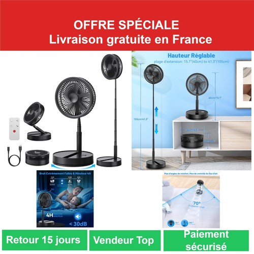 Ventilateur sur pied portable - sur,