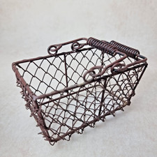 Panier Métal Tressé à Anses