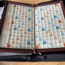 Travel Scrabble Folio Edition Zipper Case Hasbro 2001 Complete