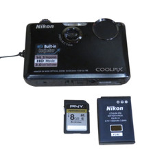 Nikon Coolpix S1100pj 14 MP Digital Camera 5x Wide Angle-projector NO CHARGER