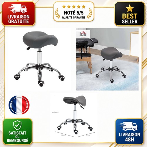 Tabouret roulettes homcom - à,