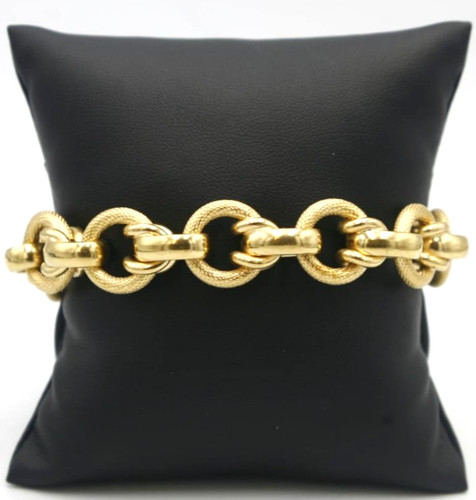 Bracelet jaune massif - bracelet, or