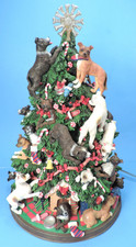 DANBURY MINT AM STAFF / PITBULL  / STAFFIE DOG lighted CHRISTMAS TREE FIGURE