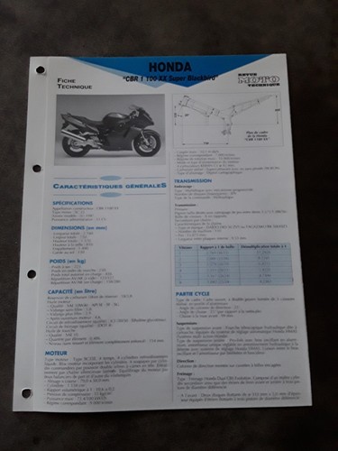 Fiche technique honda - technique, 1100