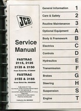 JCB Fastrac 2115, 2125, 2135 & 2150 from 0738000 Fastrac 3155 & 3185 from 064000