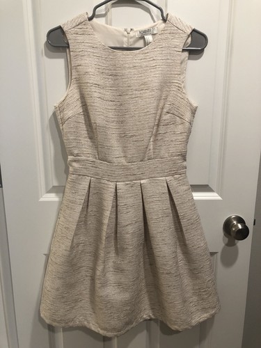 Sleeveless cream line - cream, dress