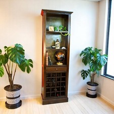 Acajou Bois Étagère à Vin Livres Bouteilles Range-Bouteilles Colonial Meuble