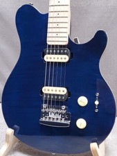 Sterling by MUSIC MAN Axis Flame Maple S.U.B AX3FM Neptune Blue Sterling by