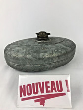 ➜Galvanized Metal Oval Water Bottle/Heater Brass Cap Antique/Vintage