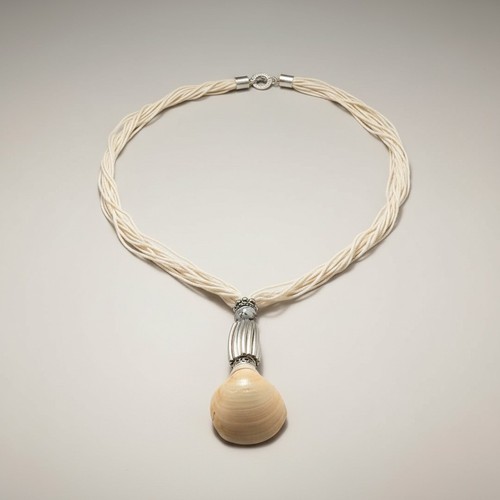 Collier pendentif coquillage - collier,