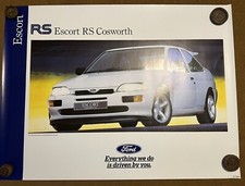 ORIGINAL FORD RS Escort Cosworth DEALER POSTER PART SVE BROCHURE