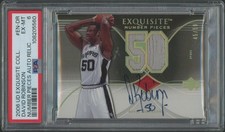 2006/07 Exquisite David Robinson Number Pieces Jersey Auto #45/50 PSA 6