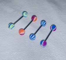 4 Colorful Straight Barbell