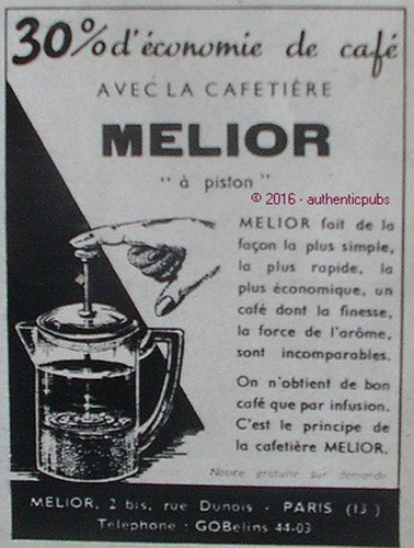 Publicite melior cafetiere - publicite,