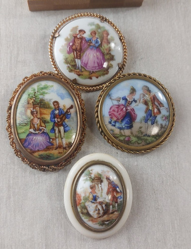 Lot anciennes broches - de,