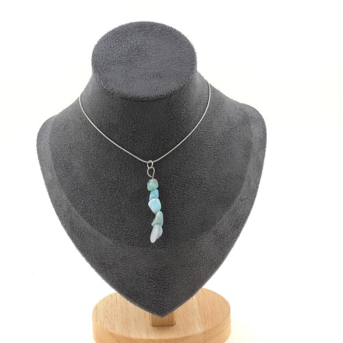 Collier perles larimar - collier,