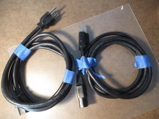 Amplifier 2 Power Cable Cords 1 six foot 1 8 foot Guitar Amp Musician Connectors