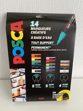 14 Feutres  marqueurs de peinture Posca divers coloris avec pochon offert