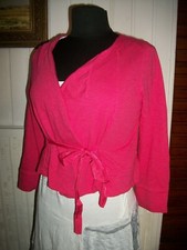 Chemisier cache coeur coton rose ONE STEP 40 noué devant manches 3/4