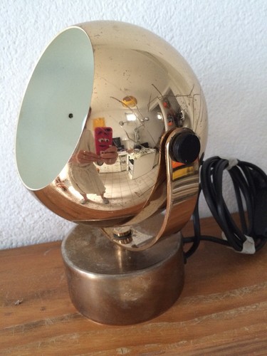 Lampe vintage dorée eye - lampe,