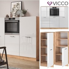Cuisine Bloc cuisine Cuisine intégrée R-Line chêne blanc ultra-brillant Vicco