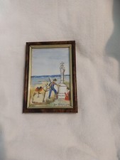 Dessin peinture la croix Camarguaise Camargue 1978 tableau mural ou à poser