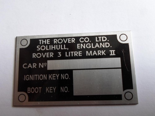 Plaque bouclier rover litre - bouclier,
