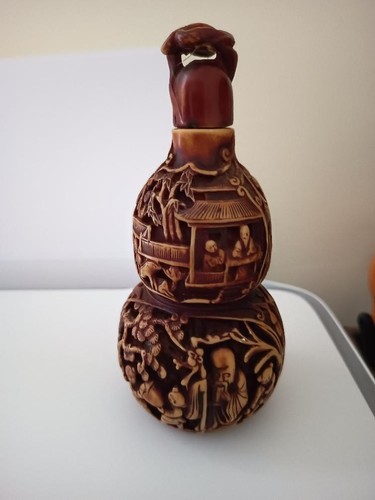 Snuff bottle gourde rouge - bottle,