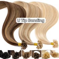 1G 0.5g EXTENSIONS CHEVEUX POSE A CHAUD KERATINE U TIP 100% NATURELS HUMAIN HAIR