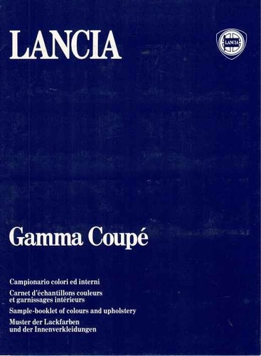 Brochure lancia gamma - lancia, coupé