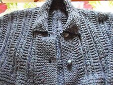1970 hand knitted coat dark blue @old 