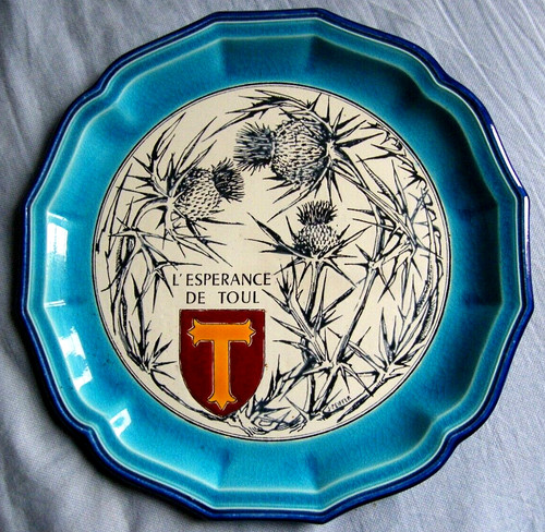 Longwy assiette faience saint - assiette,