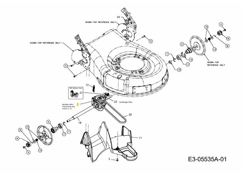 Transmission tondeuse 48spb - transmission,