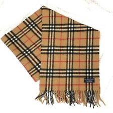 Auth Burberry Scarf Nova Check Lambswool Muffler Burberry's Made in England