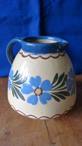 Poterie pichet pot bleu - pichet,