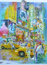 Daniel Authouart Meeting Hand signed Lithograph 103/300 New York City NYC Art