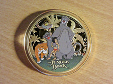 Médaille / pièce Disney PL OR colorisée /LE LIVRE DE LA JUNGLE  PENSEZ A NOEL