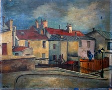 Antique Painting - Cityscape Signed “H. Aimé” • Arles? • Oil on panel •