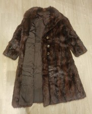 manteau veste cardigan vintage en fourrure taille unique couleur marron noir 