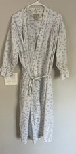Vintage Laura Ashley Rosebuds Crochet Cotton Night Robe Gown M Made In The UAE