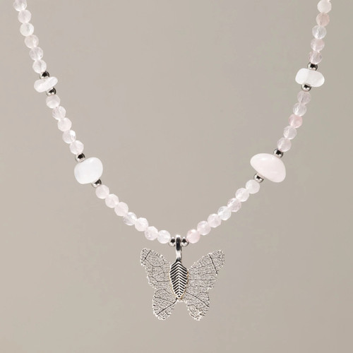 Collier quartz rose - quartz,