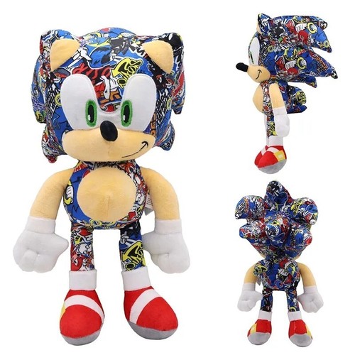 Peluche sonic stylé 30cm - sonic,