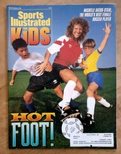 SPORTS ILLUSTRATED FOR KIDS (SEPTEMBER 1992) HOT FOOT COVER w/ 9 UNCUT CARDS
