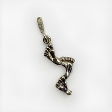 baby steps feet foot charm .925 Sterling Silver gem smith baby shower bracelet