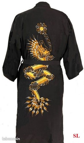 Peignoir kimono nuisette noir - peignoir,