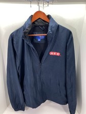 HEB Signature Threads Collection Employee Uniform Jacket Mens M Blue Hooded Zip